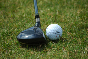 Golf stick and ball